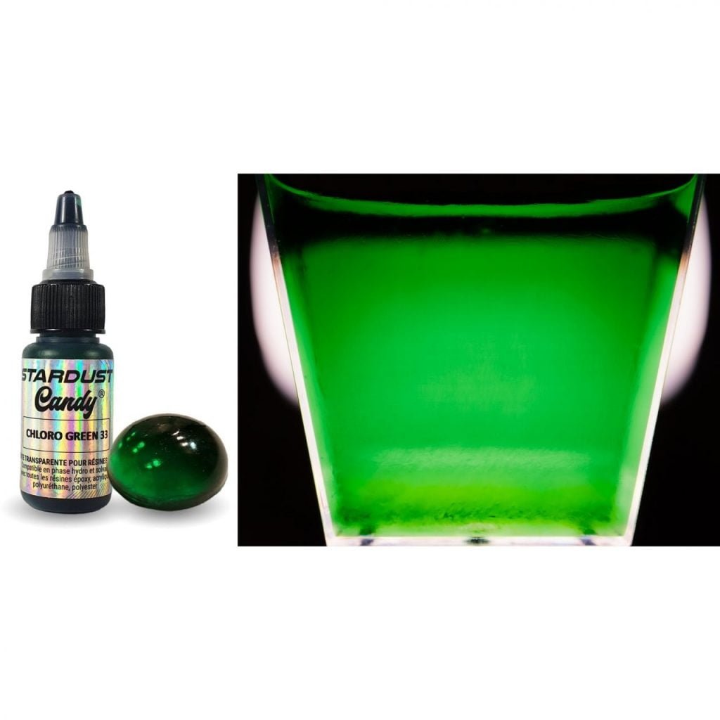 Transparent dye 'Stardust' for resin - Chloro green 33