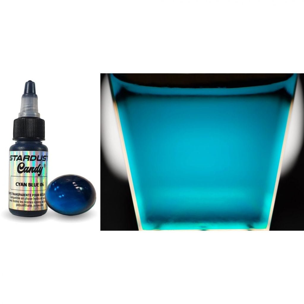 Transparent dye 'Stardust' for resin - Cyan blue 06