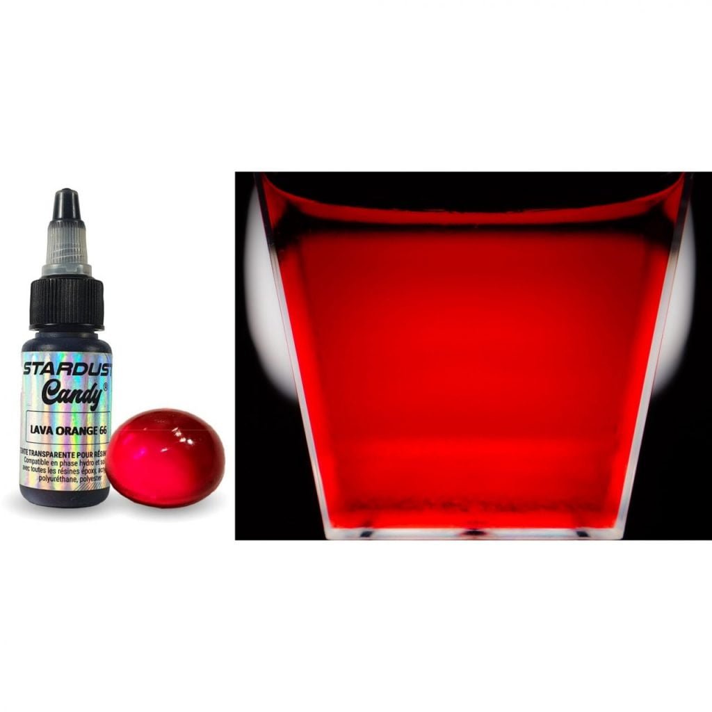 Transparent dye 'Stardust' for resin - Lava orange 66