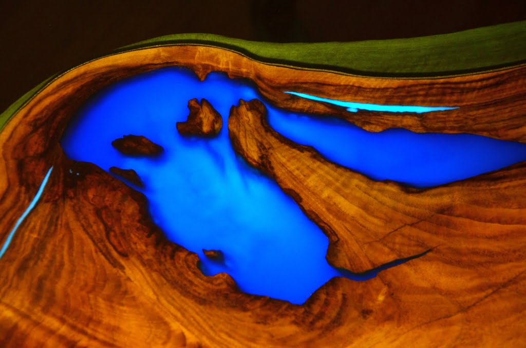 Turquoise glowing luminescent pigment 100gr - Image 26