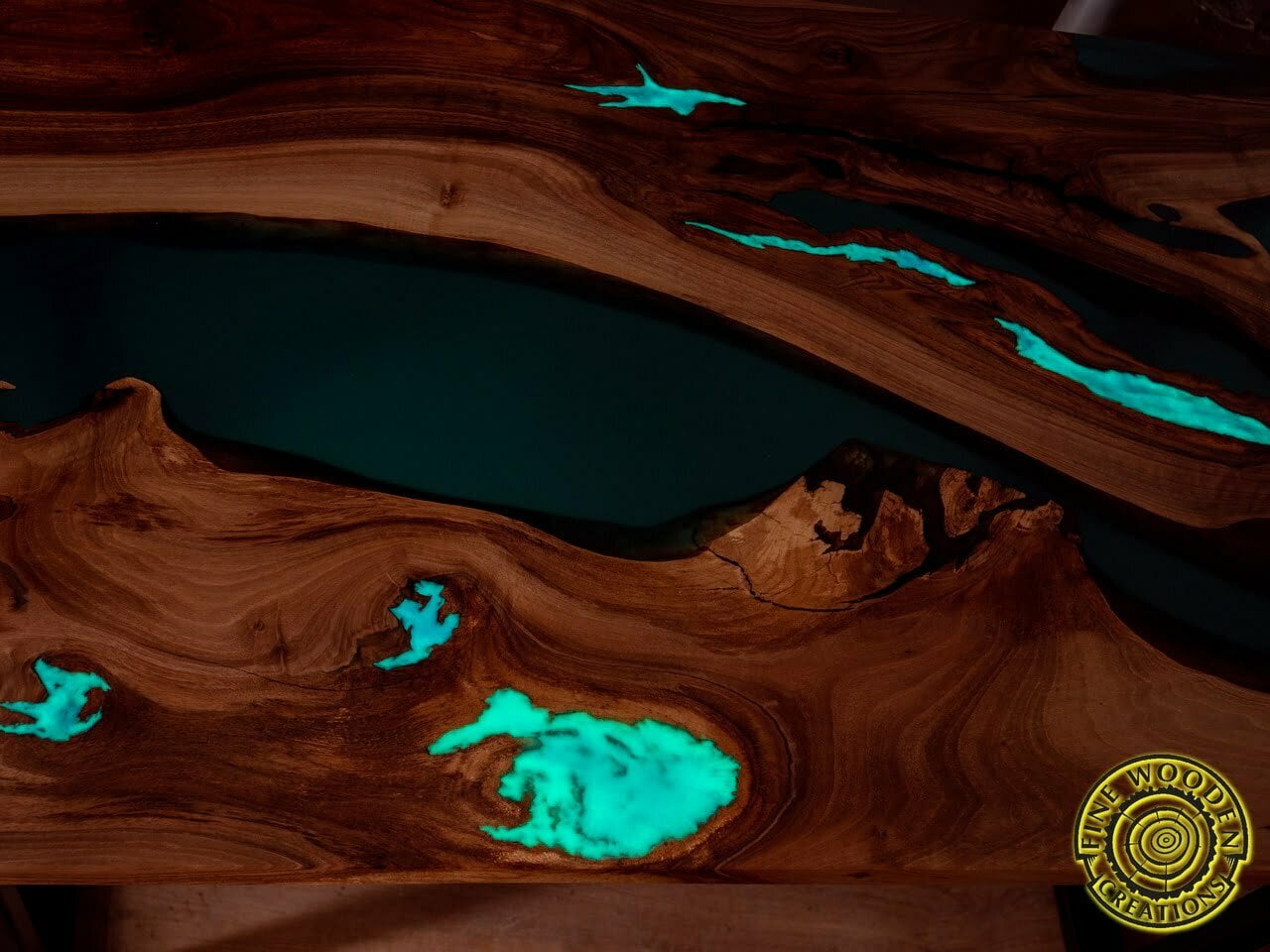 Turquoise glowing luminescent pigment 100gr - Image 13