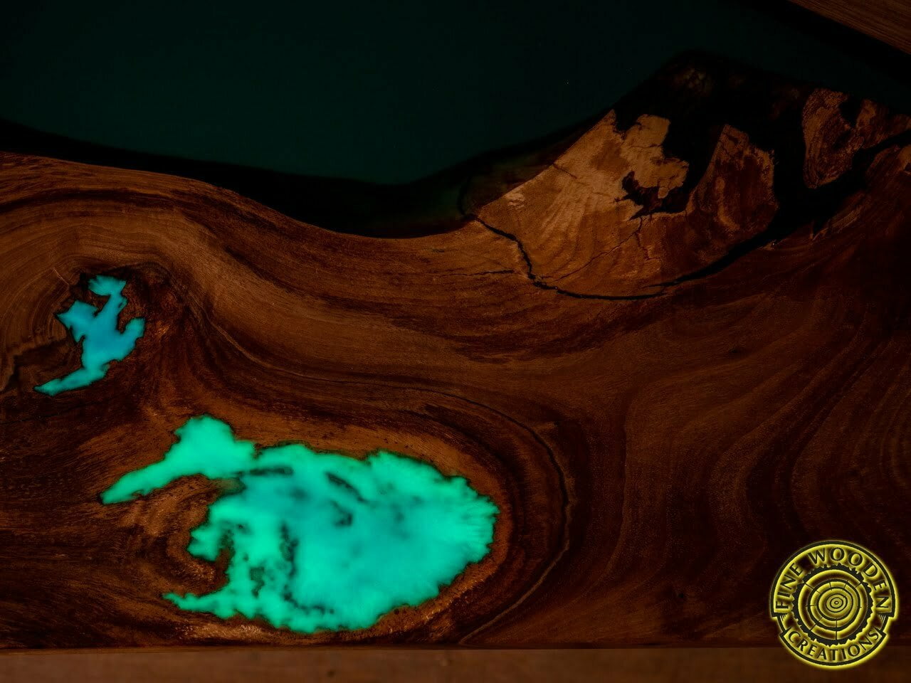 Turquoise glowing luminescent pigment 100gr - Image 3