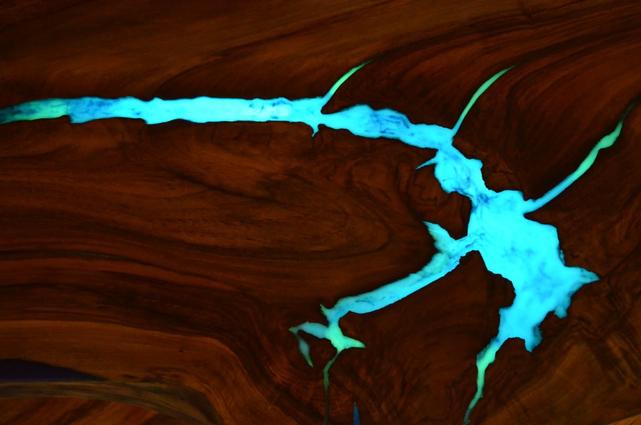 Turquoise glowing luminescent pigment 100gr - Image 20