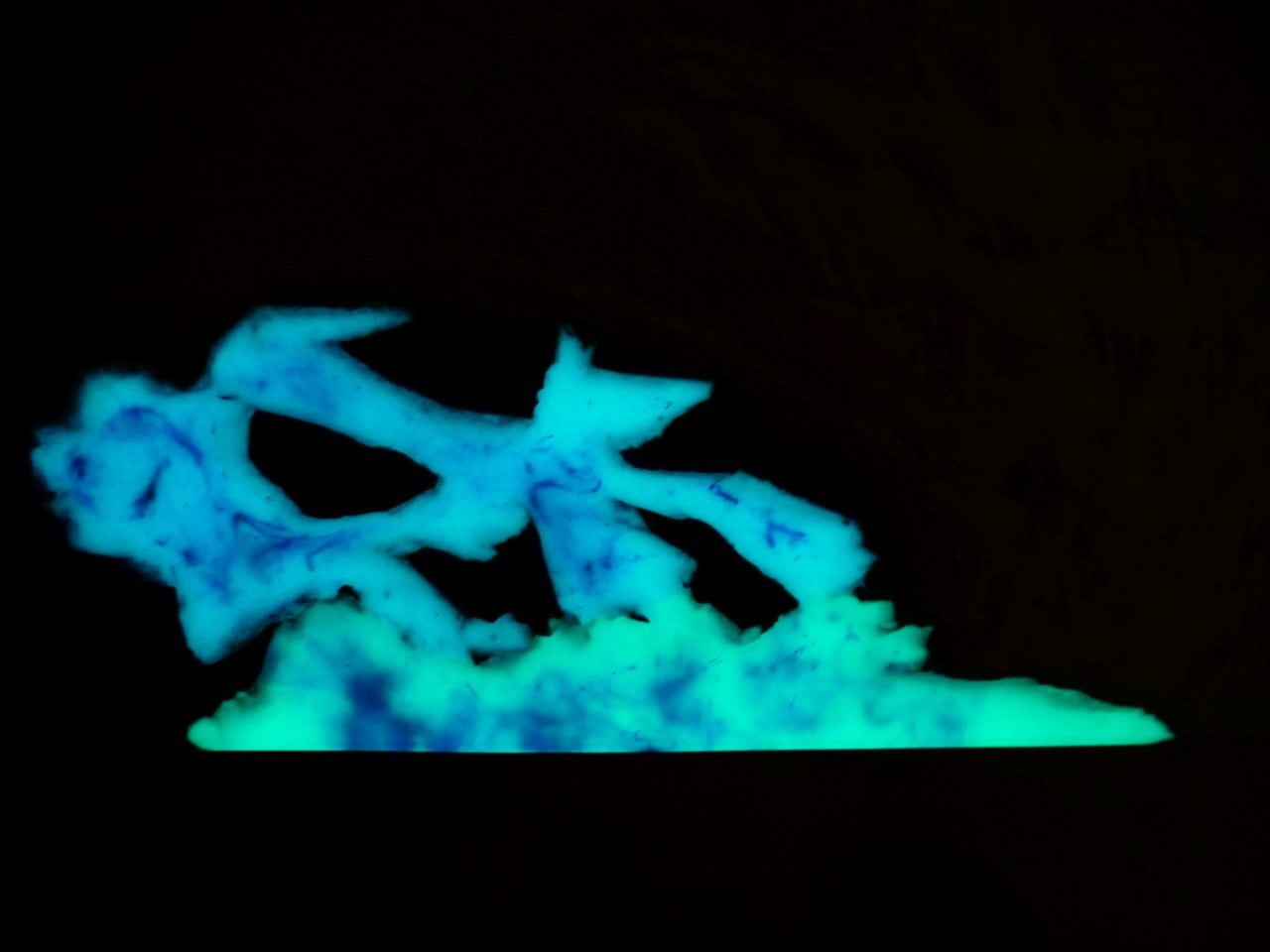 Turquoise glowing luminescent pigment 100gr - Image 17