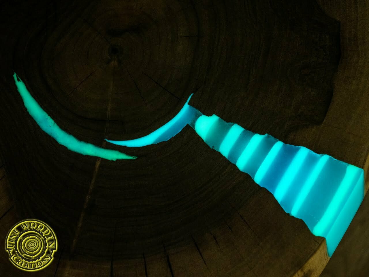 Turquoise glowing luminescent pigment 100gr - Image 5